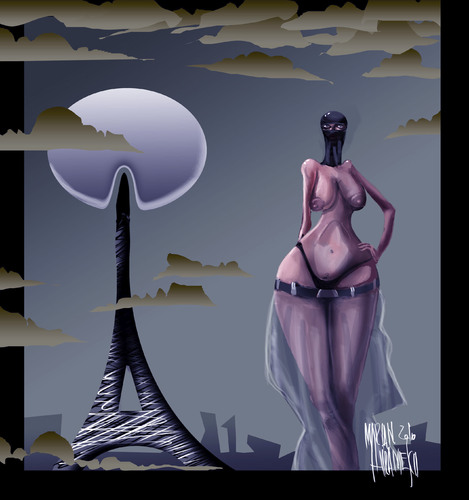 Cartoon: PARIS (medium) by Marian Avramescu tagged mmmmmmmmmmmmm