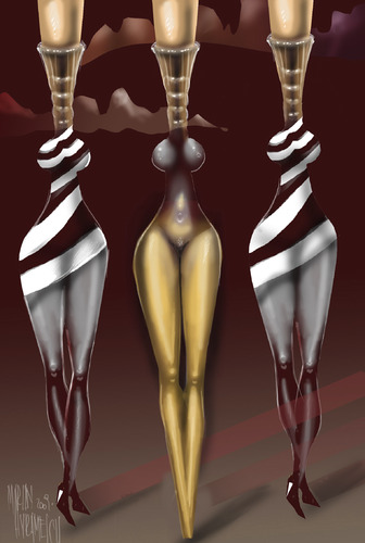Cartoon: PEN OF DIVINITY (medium) by Marian Avramescu tagged mav