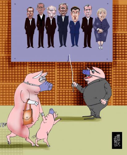 Cartoon: PIGS (medium) by Marian Avramescu tagged mav