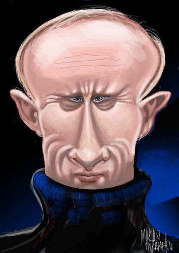 Cartoon: PUTIN (medium) by Marian Avramescu tagged mmmmmmmmmmmmm