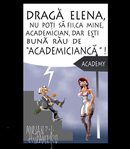 Cartoon: RO ACADEMY (medium) by Marian Avramescu tagged mmmmmmmm