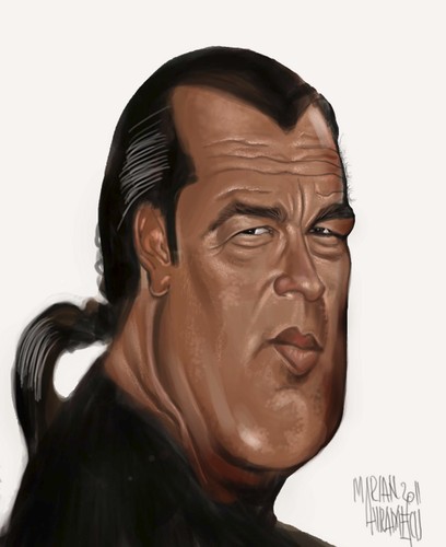 Cartoon: Seagal (medium) by Marian Avramescu tagged mmmmmmmm