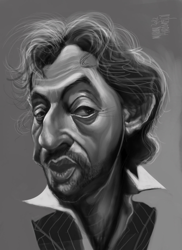 Cartoon: Serge Gainsbourg (medium) by Marian Avramescu tagged mmmmmmm