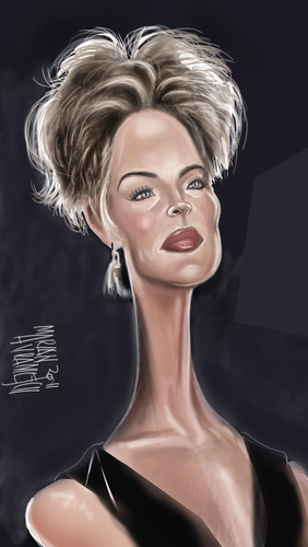 Cartoon: SHARON (medium) by Marian Avramescu tagged mmmmmmmmm