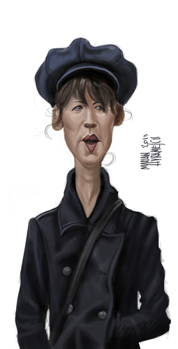 Cartoon: Sophie Marceau (medium) by Marian Avramescu tagged mmm