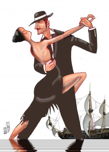 Cartoon: TANGO (medium) by Marian Avramescu tagged mav