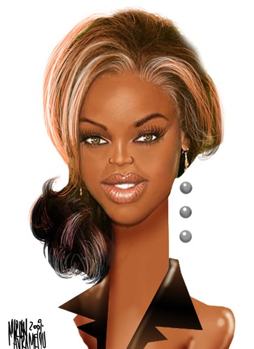 Cartoon: TYRA BANKS (medium) by Marian Avramescu tagged mav