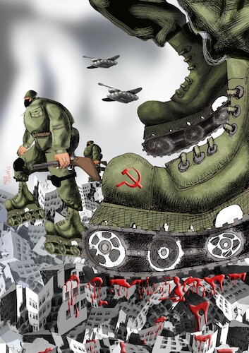 Cartoon: UKRAINE (medium) by Marian Avramescu tagged peace