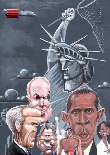 Cartoon: USA (medium) by Marian Avramescu tagged antiterro