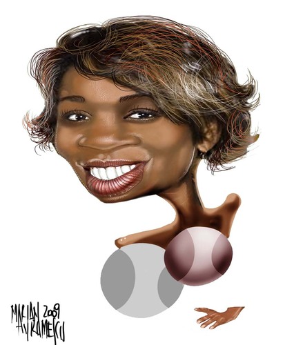 Cartoon: VENUS WILLIAMS (medium) by Marian Avramescu tagged mmmmmmmmmm