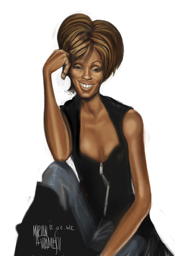 Cartoon: Whitney (medium) by Marian Avramescu tagged mmmmmmmmmm