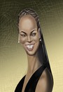 Cartoon: Alicia Keys (small) by Marian Avramescu tagged mmmmmm