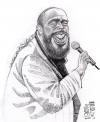 Cartoon: BARRY  WHITE (small) by Marian Avramescu tagged for my wonderful friend