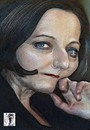 Cartoon: HERTA MULLER 2009 (small) by Marian Avramescu tagged nobel