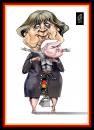 Cartoon: MERKEL STENMEIER (small) by Marian Avramescu tagged merkel stenmeier