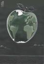 Cartoon: the first  apple (small) by Marian Avramescu tagged green terra