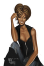 Cartoon: Whitney (small) by Marian Avramescu tagged mmmmmmmmmm