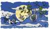 Cartoon: Spielplatzmonster (small) by jen-sch tagged spielplatz,monster,nachts,mond,schaukelpferd,wippe,schaukeln,wippen,unheimlich,angst,furcht