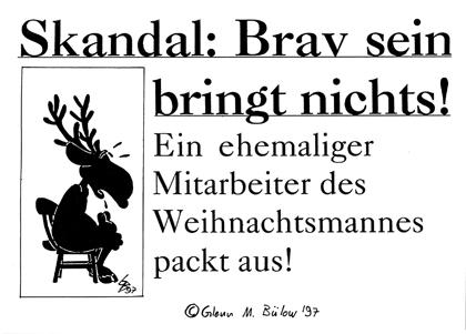 Cartoon: Bravsein (medium) by Glenn M Bülow tagged weihnachten,christmas,santa,claus,xmas,rentier,rudolph,knecht,ruprecht