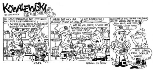 Cartoon: Kowalewski Fanshop4 (medium) by Glenn M Bülow tagged fans,soccer,ruhrgebiet,fußball,europameisterschaft,em,fankultur