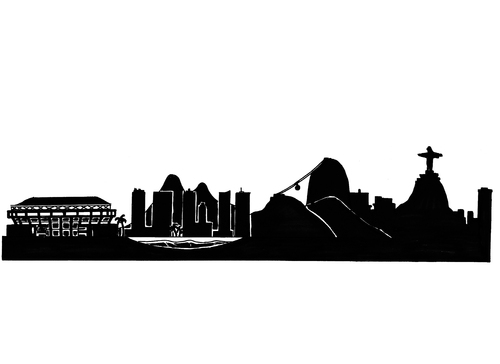 Cartoon: Skyline Rio de Janeiro (medium) by Glenn M Bülow tagged zuckerhut,rio,brasilien,brazil,holiday,travel,city,skyline,monument,sightseeing,sights