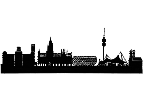 Cartoon: Skyline München (medium) by Glenn M Bülow tagged tourismus,reisen,germany,deutschland,bavaria,bayern,münchen,munich,travel,city,skyline,monument,sightseeing,sights