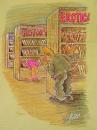 Cartoon: Erotica (small) by Jordan Pop-Iliev tagged erotica,literature,library