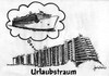 Cartoon: Urlaubstraum (small) by jerichow tagged satire,urlaub,traum,urlaubstraum,kreuzfahrt,platte,einsamkeit,isolation