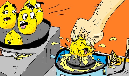 Cartoon: When life gives you lemons... (medium) by m-crackaz tagged lemon