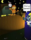 Cartoon: Damn cat! (small) by m-crackaz tagged cat garfield dan