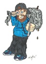 Cartoon: Me being me (small) by m-crackaz tagged sean mcrackaz crackaz bottle can bag pen