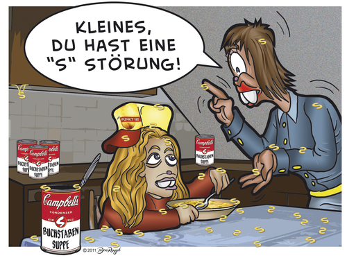 Cartoon: Klein Katja hat Probleme... (medium) by Snägels tagged kindchen,mein