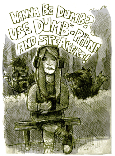 Cartoon: dumb phone (medium) by jenapaul tagged dumb,dumbness,smartphones