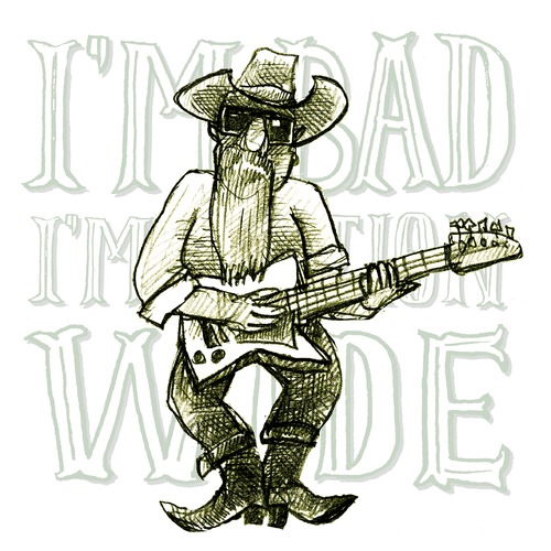 Cartoon: Im bad I am nationwide (medium) by jenapaul tagged zztop,southern,rock,music