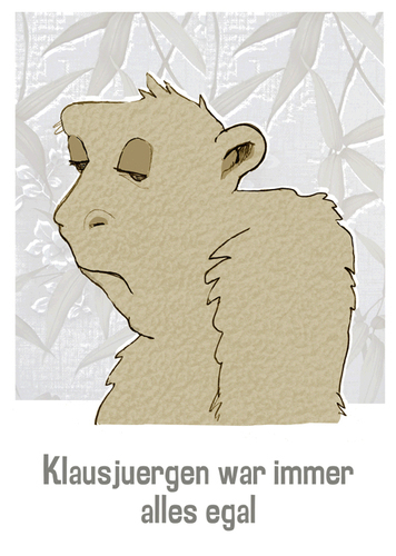 Cartoon: klausjuergen (medium) by jenapaul tagged affe,menschen,humor,tiere