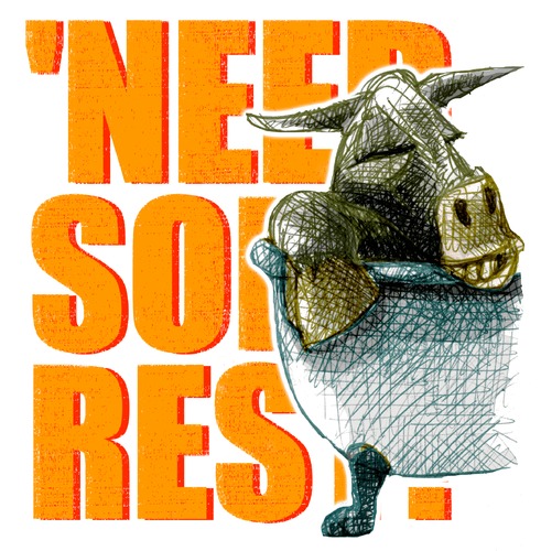 Cartoon: need some rest! (medium) by jenapaul tagged work,rest,pause,tired,donkeys,humans