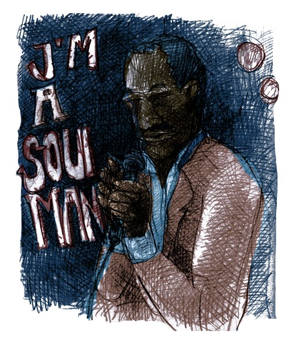 Cartoon: otis redding (medium) by jenapaul tagged otis,redding,soul,music,singer