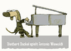 Cartoon: Dackel in concert (small) by jenapaul tagged dackel,hund,hunde,konzert,piano,flügel,musik