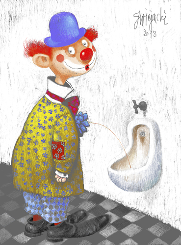 Cartoon: clown (medium) by Wiejacki tagged clown,fun,wc,joke,surprise