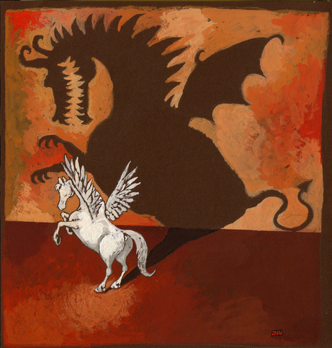 Cartoon: PEGASUS (medium) by Wiejacki tagged art,paintings,crisis,economy,cartoonist,pencil