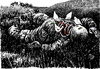 Cartoon: No title (small) by Wiejacki tagged war,soldier,death,battlefield,peave,dove,birds