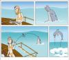 Cartoon: Fish for a Porpoise (small) by red tagged porpoise,animals,ulli,dolphin,sea,tropical