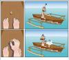 Cartoon: Springs a leak! (small) by red tagged water,ulli,banka,boat,sea,unplugged,leak