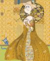 Cartoon: Ulli Art Gustav Klimt (small) by red tagged ulli gustav art blue cat