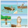 Cartoon: Ulli without a paddle. (small) by red tagged tropical,vacation,ulli,sheryl,sea,boat,funny