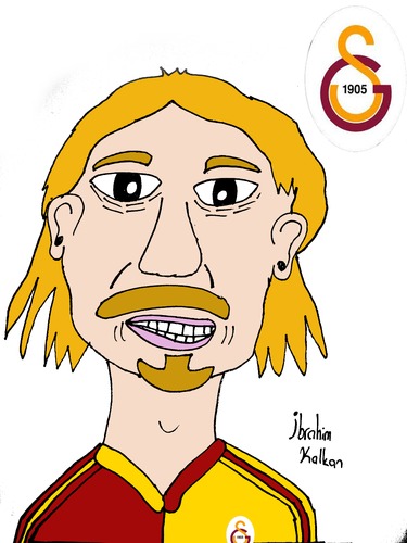 Cartoon: Ayhan Akman (medium) by ibrahimkalkan tagged galatasaray