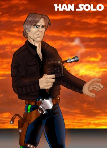 Cartoon: Han Solo (medium) by Jo-Rel tagged star,wars