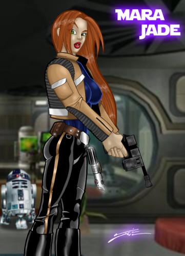 Cartoon: Mara Jade (medium) by Jo-Rel tagged star,wars