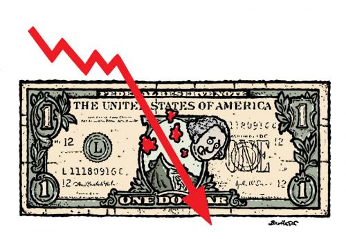 Cartoon: dollar cut (medium) by svitalsky tagged svitalsky,dollar,crisis