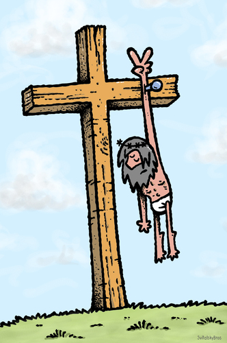 Victory for Jesus By svitalsky | Religion Cartoon | TOONPOOL